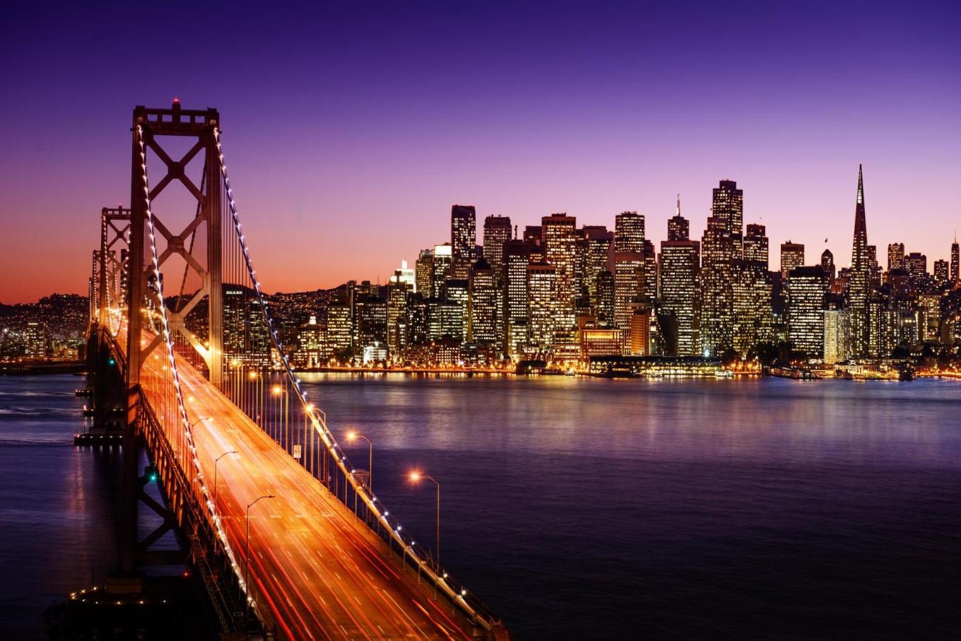 The Bay Bridge and skyline of San Francisco - The City by the Bay
