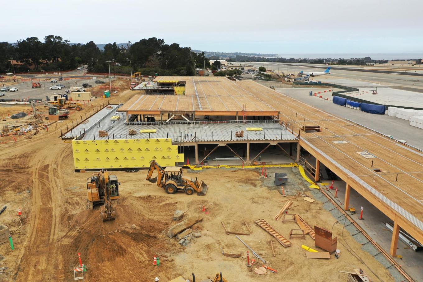A westward view of the replacement terminal.