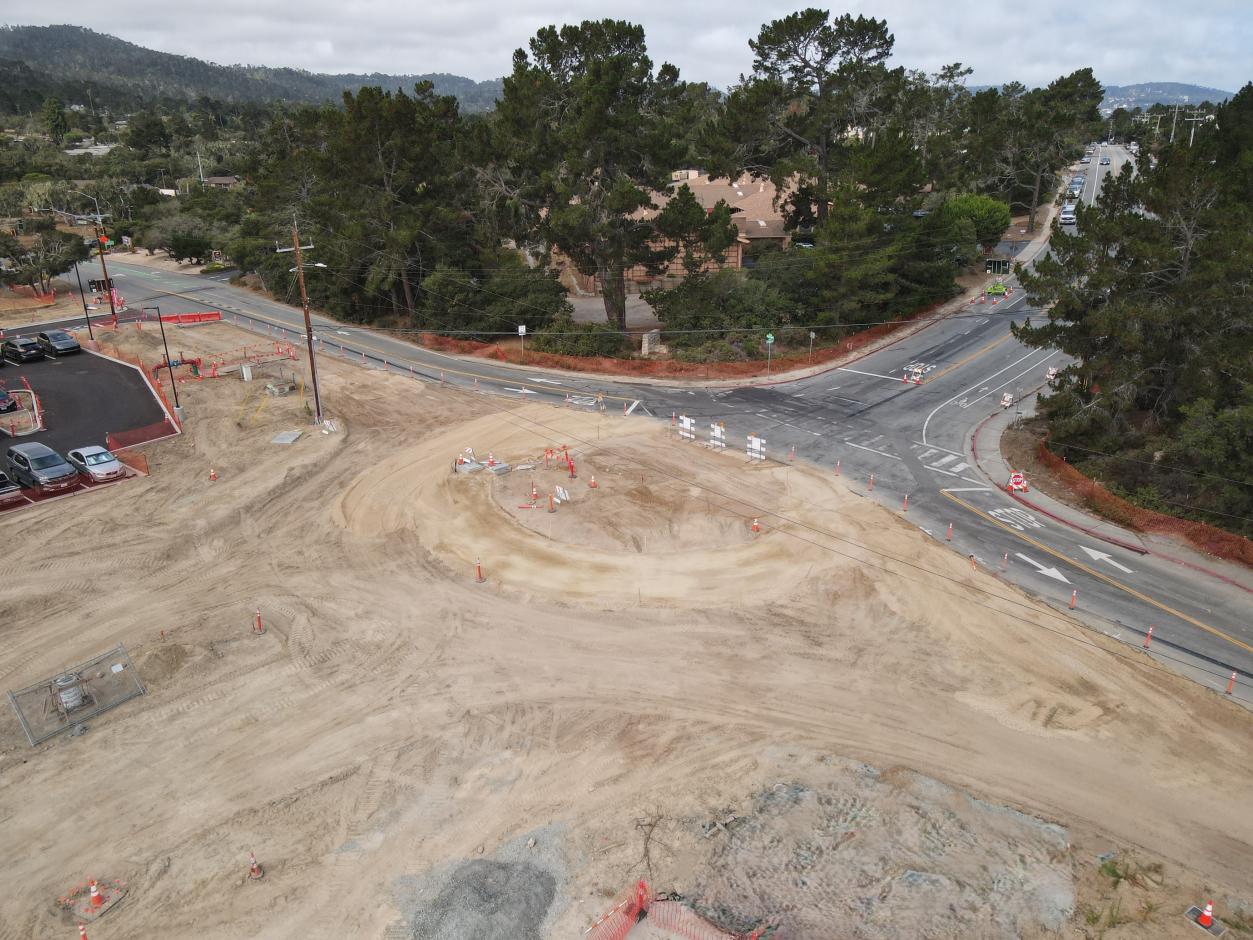 Southward view of  the roundabout site