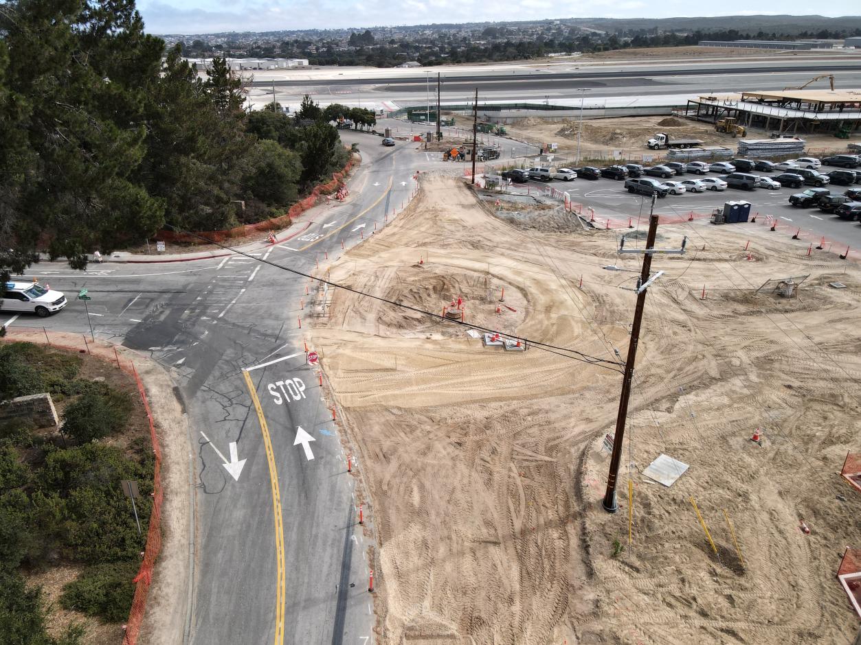 Northward view of  the roundabout site