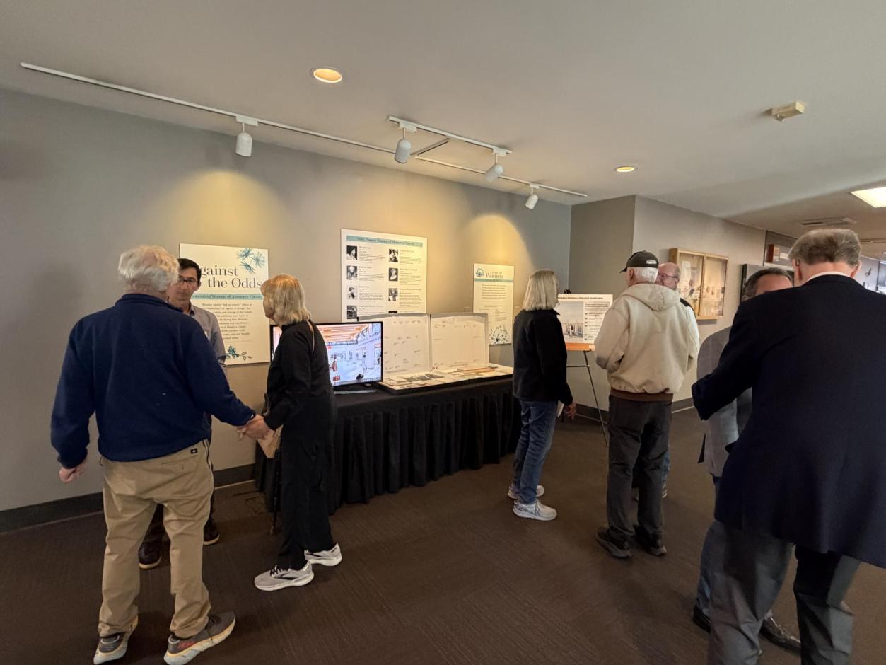 View of various public members interacting with subject experts on the Metamorphosis projects. 