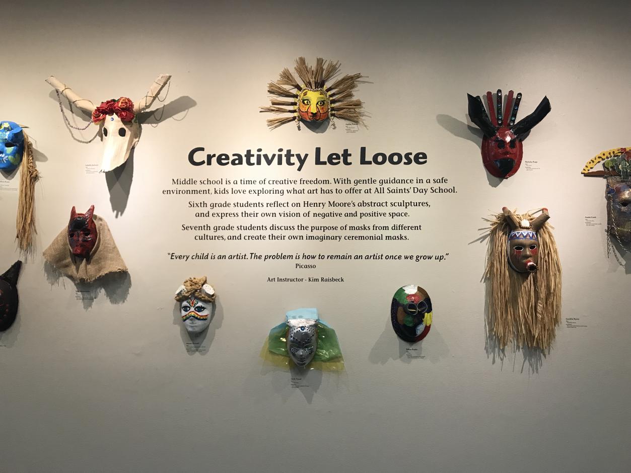 Youth Gallery - Spring 2019 - All Saints' Day School - Creativity Let Loose