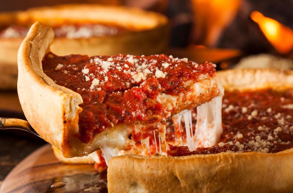 Chicago's iconic deep dish pizza