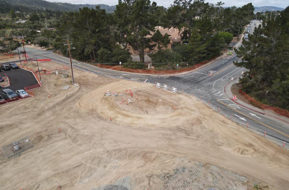 Southward view of  the roundabout site