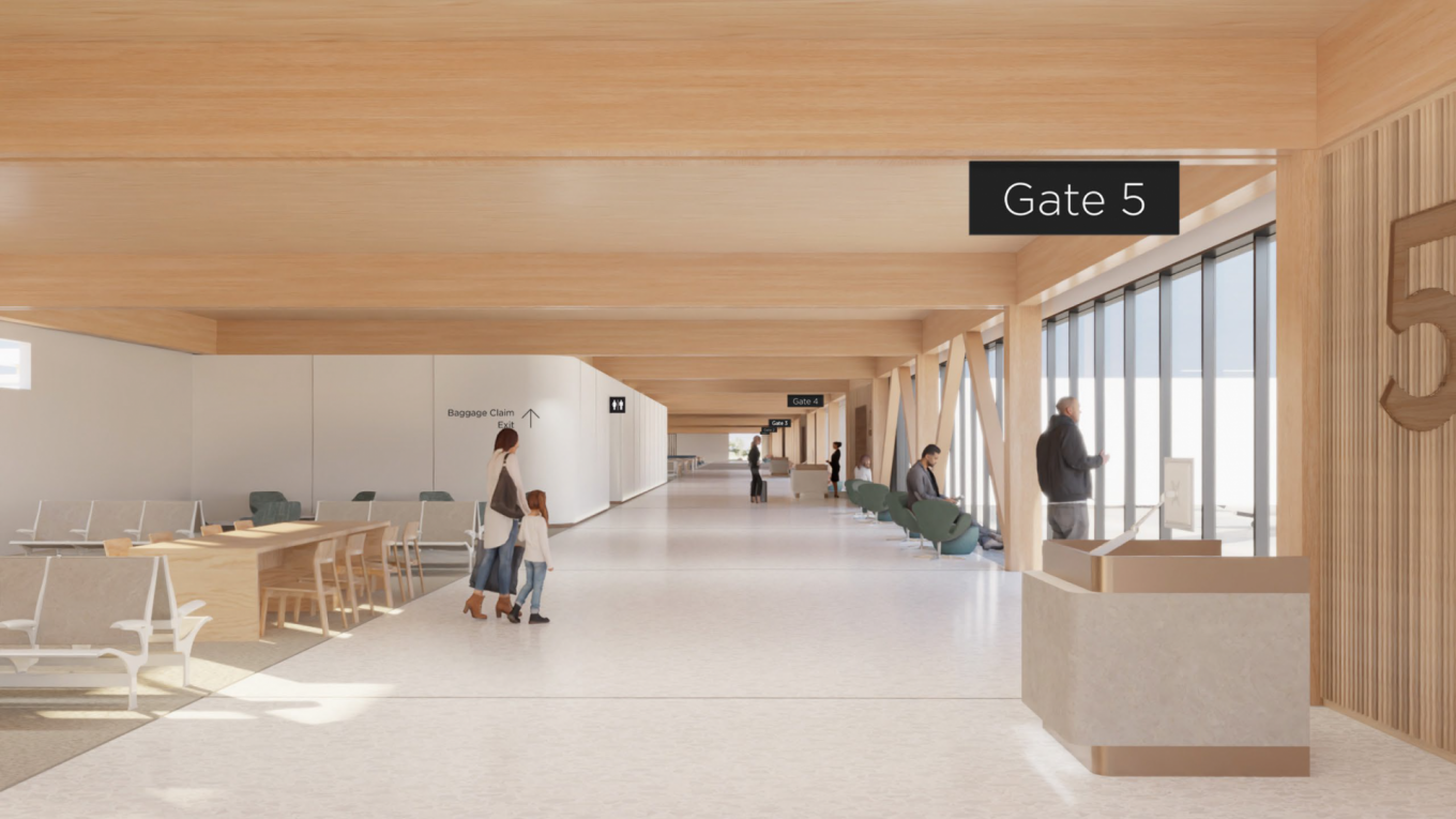 Digital Rendering of the MRY Terminal's Interior 