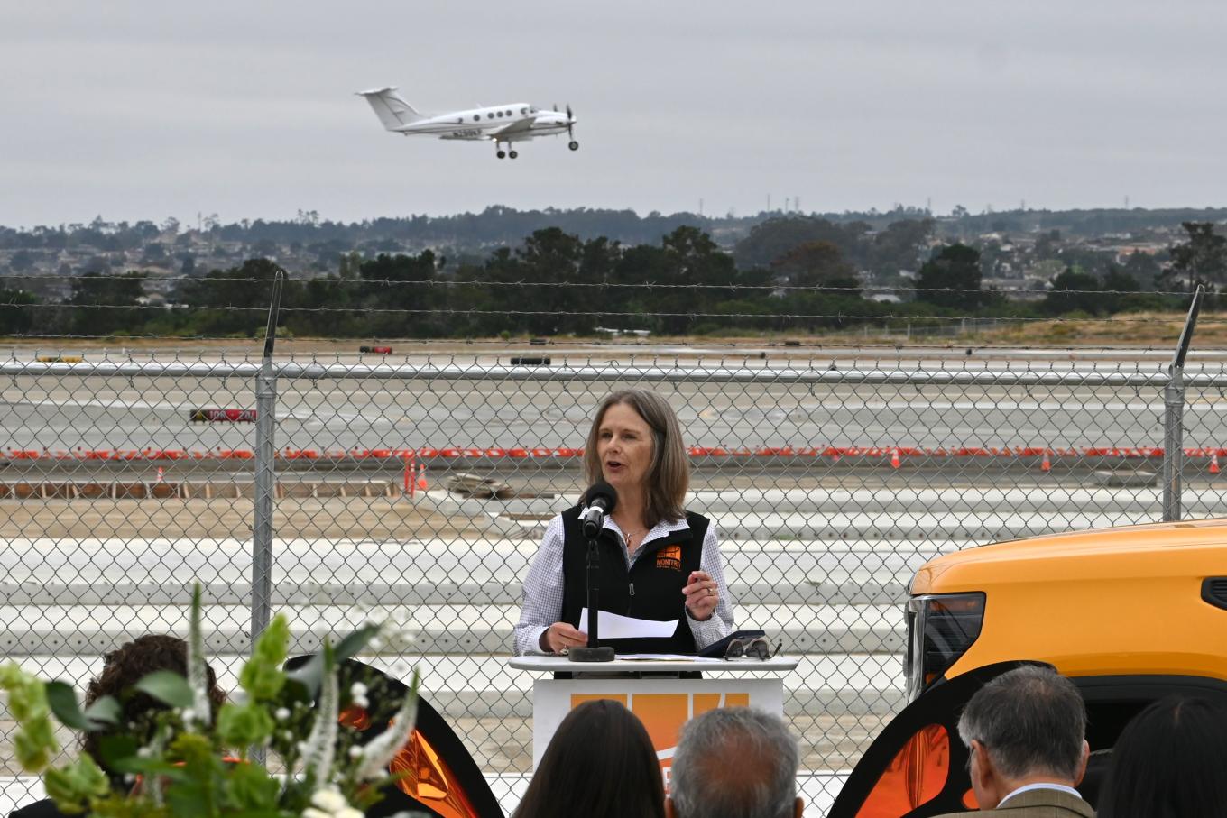 Then Interim Chris Morello speaking at the Replacement Terminal Groundbreaking Ceremony back in June.