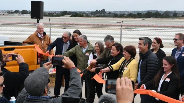 Monterey Regional Airport’s board members and staff gather for the ceremonial groundbreaking for the new terminal set to open in spring 2027. Courtesy of Rosemary Barnes